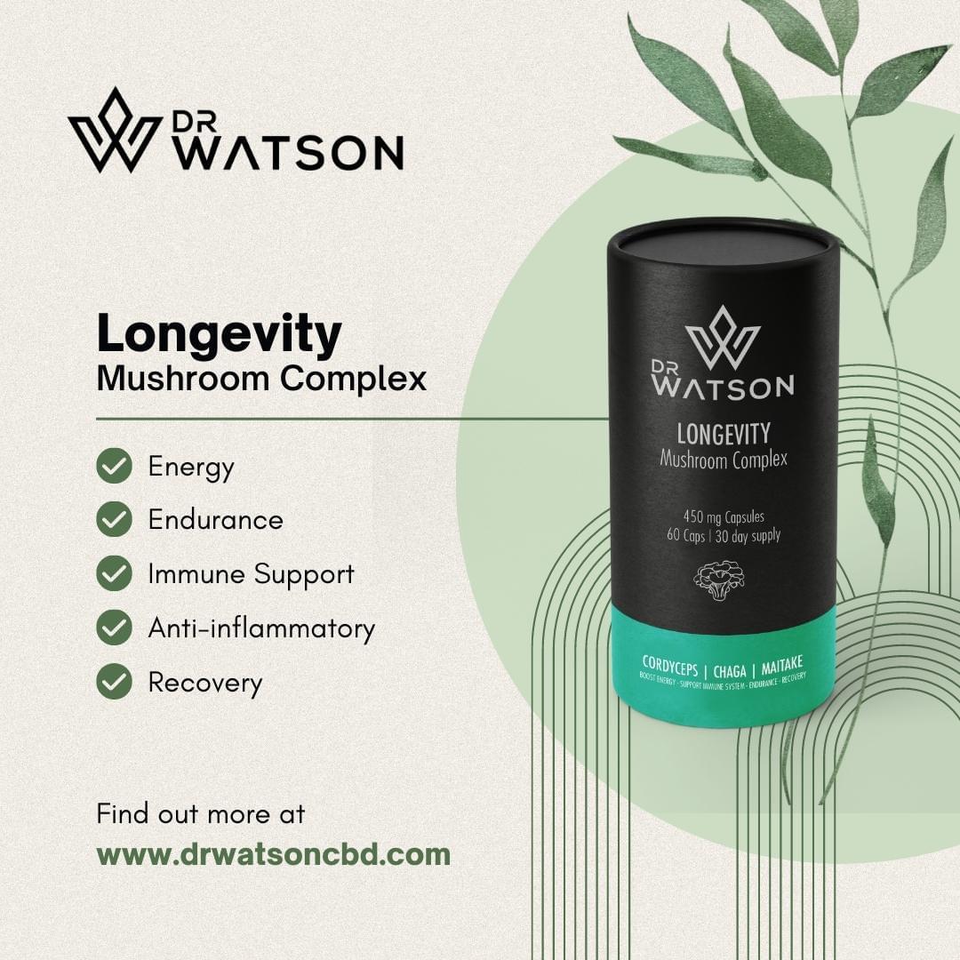 Longevity Vegan Mushroom Complex | Cordyceps, Chaga, Maitake