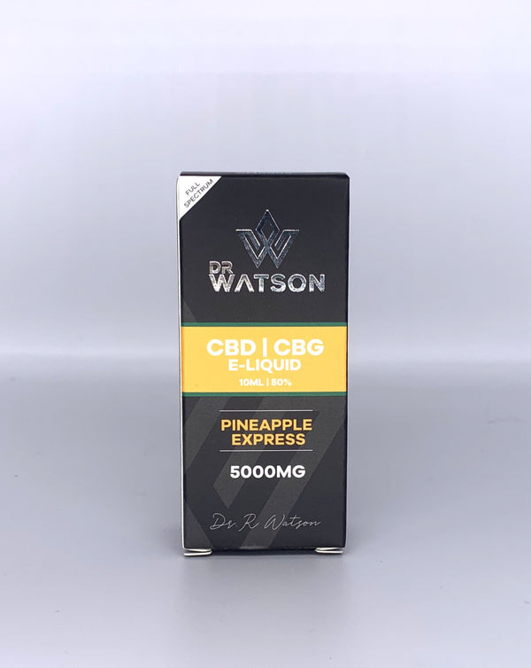 Dr Watson UK CBD Vape 10ml Eliquid with Natural flavour & terpenes 5000mg CBG