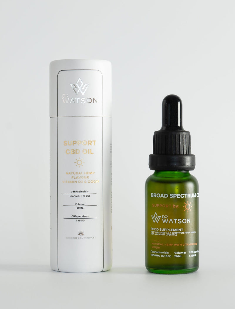 Dr Watson CBD Support oil with Vitamin D & COQ 10